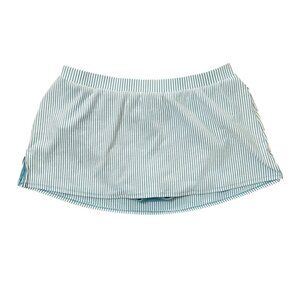 Cacique Blue & White Striped Swim Skirt Womens Plus Size 20 Vacation Beach